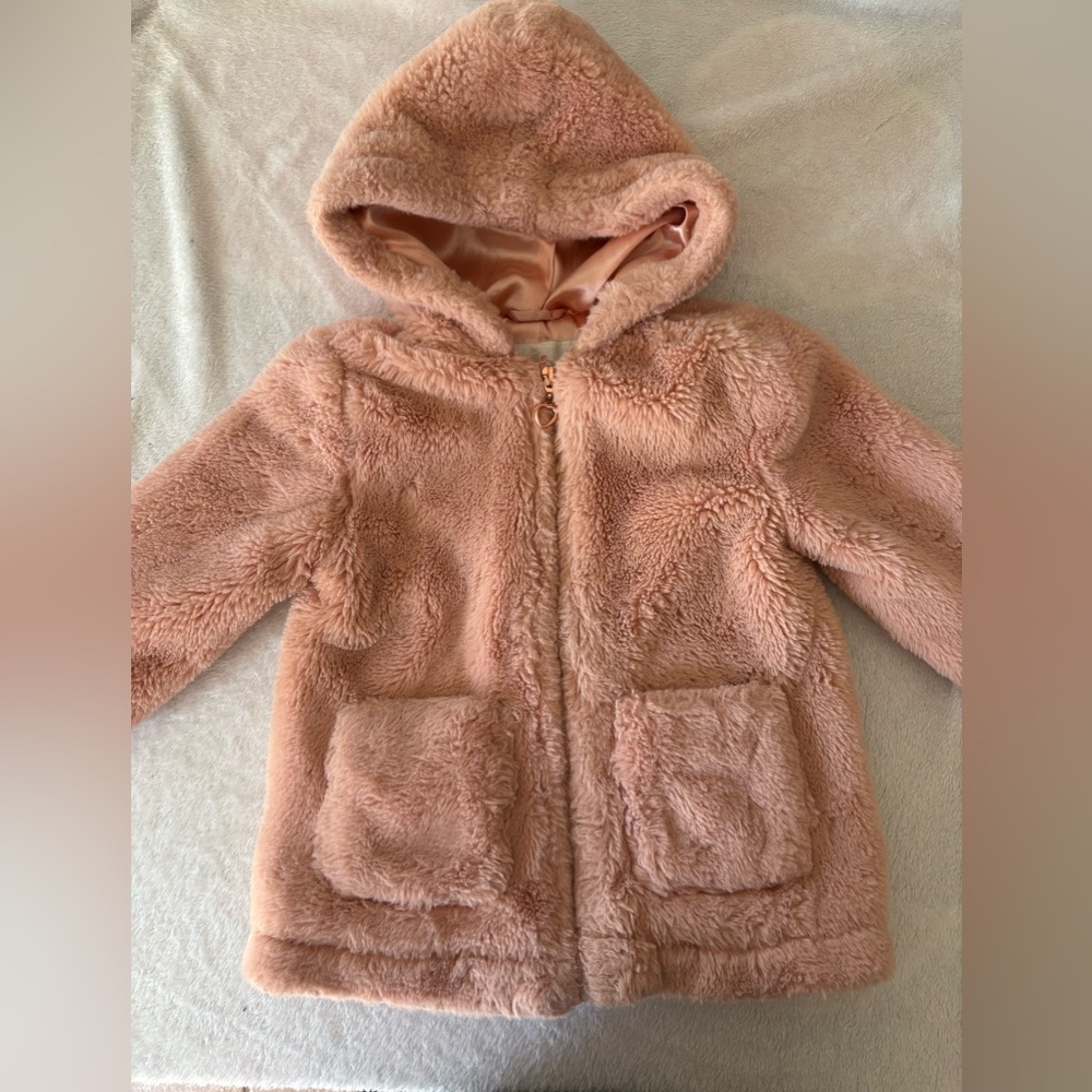 Urban Republic Faux Fur and Satin Pink Jacket